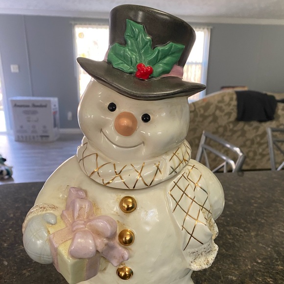 Rare Lenox Snowman Cookie Jar